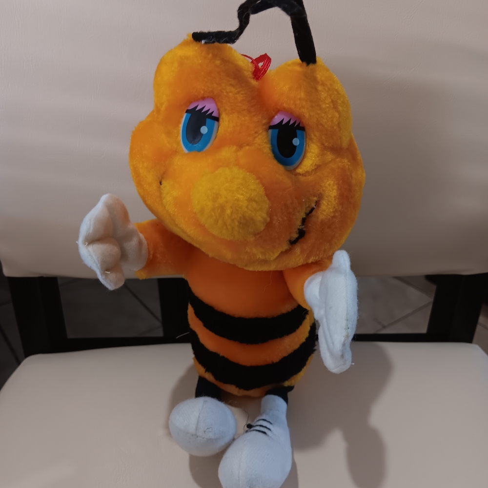 Plush Bee Toy - Orange and Black